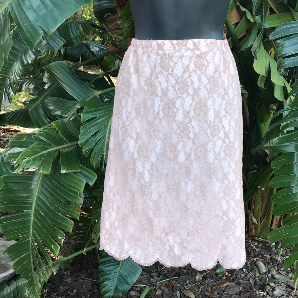 Vintage Artemis lace slip skirt
